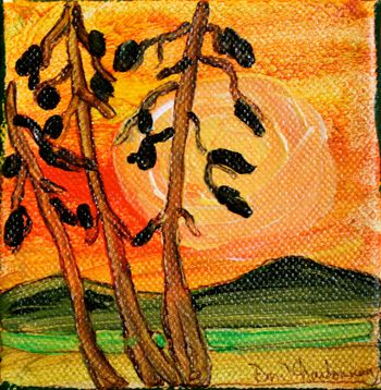 Title: "Fall Agawa River"...painted on a camping trip late fall.This is a beautiful and rugged area east of Wawa Ontario...Sold