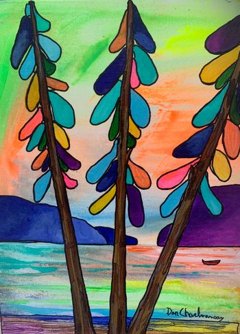 (Prints and cards available)...Michipicoten Bay / Lake Superior...12x16'' acrylic on canvas...$150.00