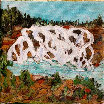 Title:'Scenic High Falls/Magpie River...There's a nice day camping area at this site...located a few miles from Wawa...Sold
