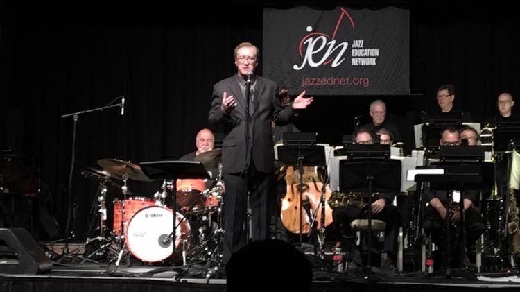 Dave Slonaker Big Band performs at the Jazz Education Network Conference in Reno, Nevada on January 9, 2019
