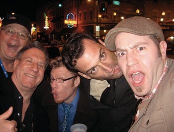 Party time on Beale St in Memphis with Rod Dranfeild, Dave Hoerl, Myself, Keith Picot and Steve Marriner.