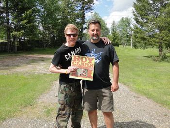 Hangin' with my buddy, Garry Grosso, guitar player for Soupbone. A great blues rock band from Williams Lake.