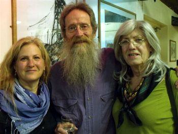 Deborah Robins-Hanks, Larry Hanks, and Louisa Killen at the Davy Lamp Folk Club, Tyne & Wear, UK June 2010