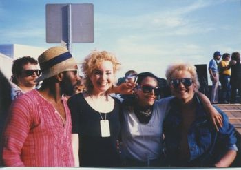 J.T. Bowen, Britt Savage, myself, and Ric Pink...Jersey Artists for Mankind 86 in Trenton for Hands Across the World