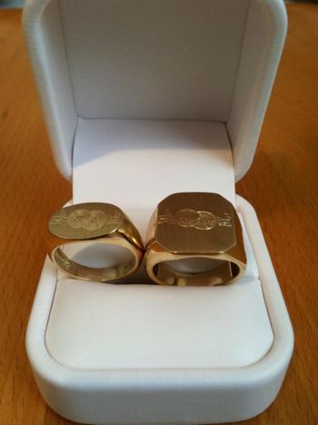 SOUL-FULL PRODUCTIONS SOLID GOLD RINGS(BOTH J.O.T. aka GRANDE GATO & MS. CRYSTAL aka BONITA SENORITA)!!!!