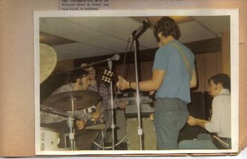 Joe Parisi(dms), Bob Buco (rhythm gtr),Bob Angell and A. Lanni (bs) in September 1971. Vintage goodness here. (Photo by Marilyn Angell)