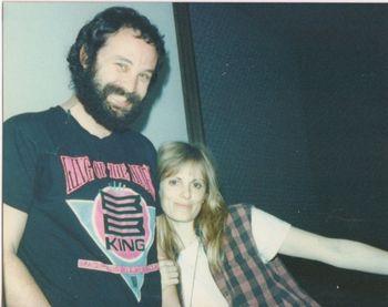SnakeShaker and the lovely Kelly Knapp taking a short break in the recording studio in the summer of 1992. (Photo: Simon Ritt)