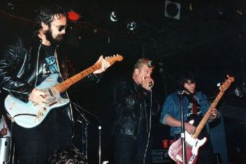 Jack Moore (dms), Bob Angell (gtr), Brian Crooks (hca) and the lovely Chicago Vin (bs) supporting John Mayall at a gig in the Northeast U.S.(Photo: George "Z.Z."Doyle)