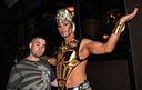 Jerico DeAngelo in costume for Flow Affair with DJ Chip Chop (Steven Gonzalez) who remixed Jeric'o's record
