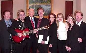 Nashville Songwriters in DC: (l-r) Ron Harbin, David Pack, Sen. Orrin Hatch (R-UT / Chairman of the Internet Subcommittee), Rick Carnes (SGA President), Debi Cochran, Suzanna Spring, NSAI staffer Rach