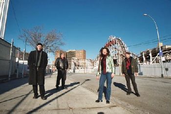 The first WonderWheels photo shoot took place on the coldest Saturday in January 2003 in Coney Island, Brooklyn - that is the Cyclone roller coaster behind us.