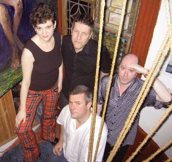 2007 UK tour promo picture of "Larch & the WonderWheels" taken at Wombat Recording Studios by Ross Bonadonna