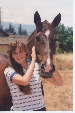 Rebecca Sayre and her 'life-long friend', MY LUCKY LADY. I wrote BAREBACK PROMENADE about Lady, Bec and her b/f, "gliding across that misty meadow..."