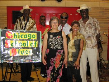 CSB band at CPS banquet March 2012: Abb Locke, Barry Marshall, West Side Wes,Bonni, Miss Taj, Killer Ray Allison