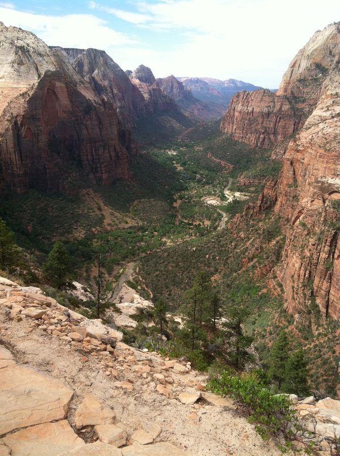 The view from Angel's Landing, Zion National Park, Utah