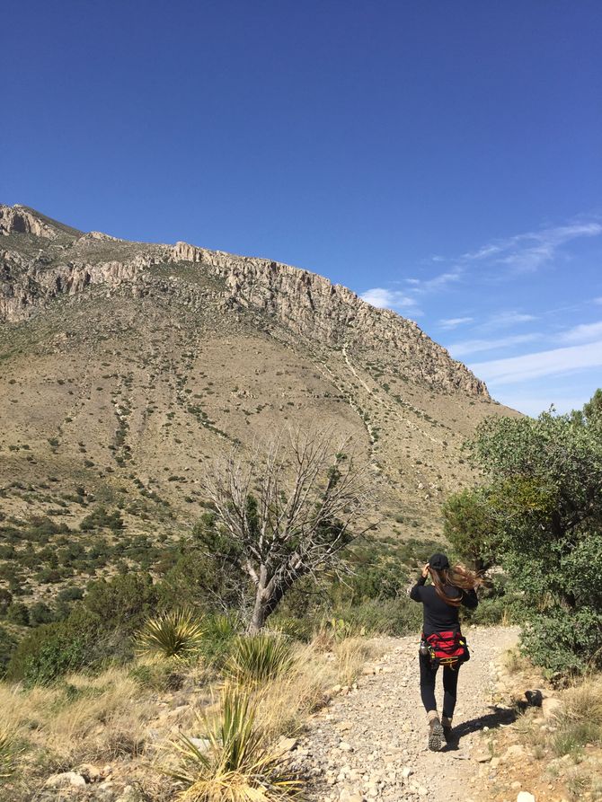 Hiking in the Guadelupe Mountains National Park, NM