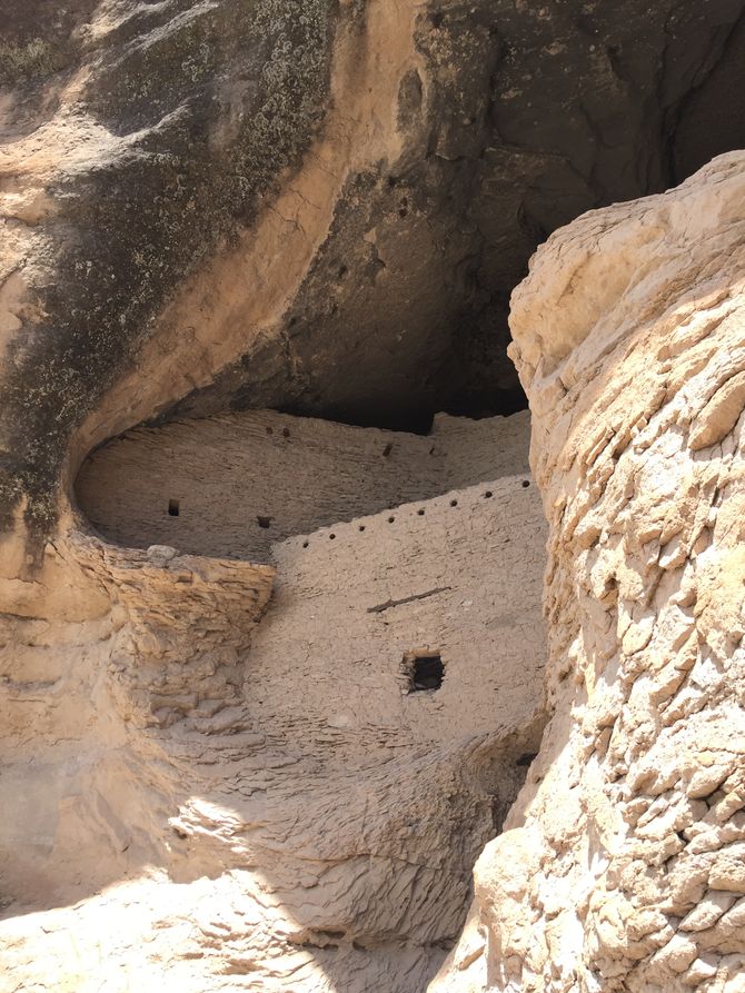 Gila cliff dwellings in the mountains of New Mexico