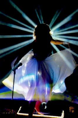"One Voice" live show - Ethereal special effects opening as Bethany portrays a Marilyn Monroe statue that comes to life on que to perform the opening musical number "Diamonds are a Girls Best Friend"