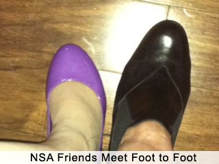 NSA Friends Meet Foot to Foot