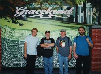 The culturally voracious Bogle Band: Dave O'Neill, Eric Bogle, Jon 'Jungle' Jones, IB. We've just left the building...