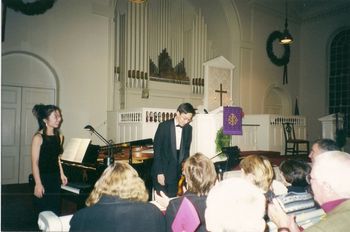 One of my favorite concerts. Here with the pianist Miki Aoki in 2000. It was our first concert together and we have remained good friends ever since!