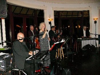 The ALLTHATJAZZ Septet, Miromar Lakes, June 20, 2009: Woody Brubaker, Dave Trefethen, Kathryn, Rick Howard, Ron Hefner, Sir John