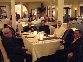 Miromar Lakes Beach ClubHouse 2/5/08: "Hot Nights/Cool Jazz"; Woody Brubaker, Jerry Sawicki with wife Lois, Skip Haynes, Dennis Osterhouse, Tony Pulera, Rick Howard. Kathryn was taking the photo!!