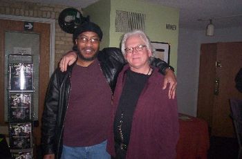 Felix with "The Phenomenal-Owner/Engineer of Miramar Theatre/Walls Have Ears Recording Studios"- Bill Stace