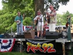 June 14 – Flag Day! Here we are playing the fundraiser for Greensboro's upcoming Fun Fourth Celebration.