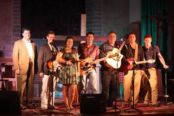Musicians from L-R - Fred Bueche, Levi Guffey, Briana Santiago, Matt Di Filippo, Dan Dúet, Denny Bowen, Graham McNair