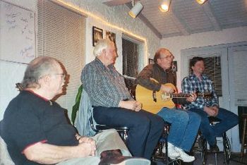From one of Don and Karen's home concerts, this is Danny Dill ( "Long Black Veil", "I want to go Home") Don Wayne ( "Country Bumpkin", "Saginaw Michigan") Jimmy Payne ( "Woman,Woman") and Thom Shepard