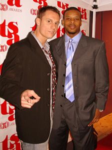 Keith Collins & Kerry Rhodes (NY Jets) Red Carpet at the 2006 Tourette Syndrome Celebrity Fundraiser in NY (photo Oran M.)