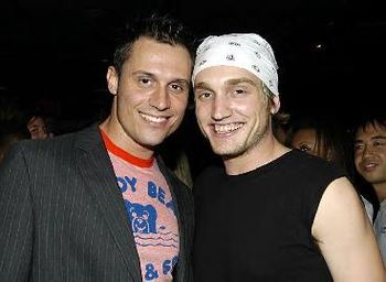 Keith Collins & "Dell Guy" Ben Curtis at Gypsy Tea Daily News Release party (Photo C. Margolis-Filmmagic)