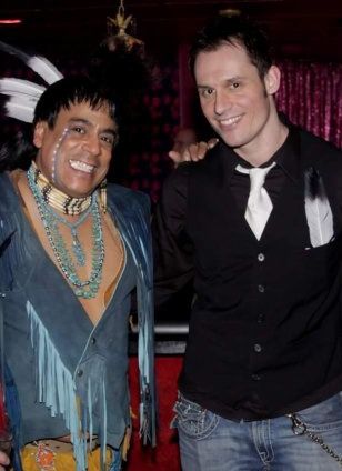 Original Indian of the Village People Felipe Rose & Keith Collins back stage at the IBWB 10yr anniversary party in Philly