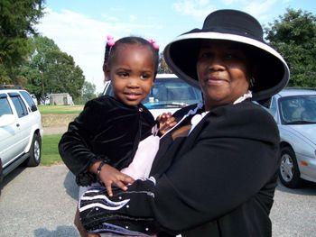 Mama Tena Mebane Alexander, Promoter in Drummonds, TN and Little Miss MeMe Coburn, Bell Singers Baby of the Year 2010!