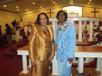 Pastor Elnora F. Littleton and Apostle Dorothy Forman at Changing Your World Ministries in Rosedale, MS