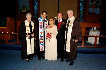 February 14, 2009 Neely and Linda Reynolds with ministers Rev. Nita Newman, Rev. Raul Gutierrez and Rev. Gaither Day