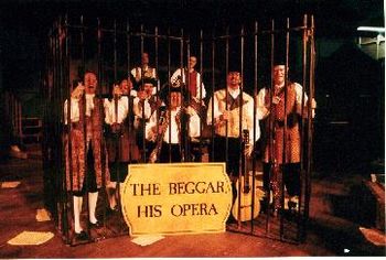 Here are the musicians of The Santa Fe Opera's production of The Beggar's Opera. We were all in costume, onstage.