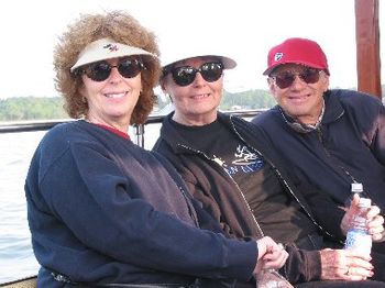 Marshall's wife, Sharron, w/ our sister, Betty, whose piano talent has caused her recording fees to exceed the current CD's budget, and her husband, Jamie ("Fingers") Kenyon, whose reputation for fast
