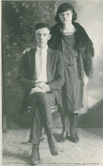 The Very Beginning of the Murphy's ... Claude and Mabel, 1923 -- 2 weeks after their wedding, Mabel wa 14