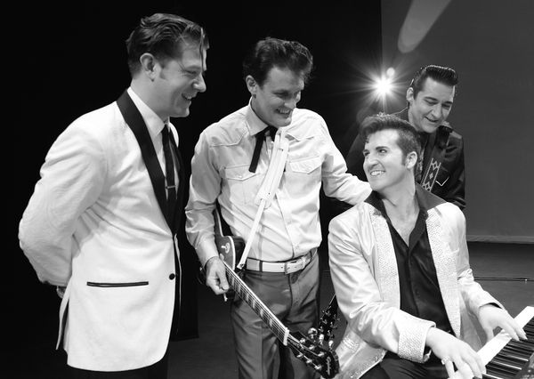 Classic shot of the four legends re-created in "One Night in Memphis."