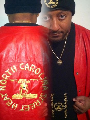 J.O.T. RECORDS LEATHER BASEBALL JERSEY CLOTHING WITH METALLIC GOLD EMBROIDED LOGO(ITEM WORN BY J.O.T. RECORDS INDIE LABEL OWNER J.O.T. aka GRANDE GATO)!!!!
