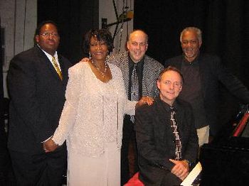 THE FOLLOWING ARE PHOTOS OF OUR TOUR OF ITALY IN OCT-NOV., 2006.-Betty Joplin & Friends. From left to right..Rick Hicks (guitar), Betty Joplin (vocals), Larry Ochiltree (drums), Terry Lower (piano) &