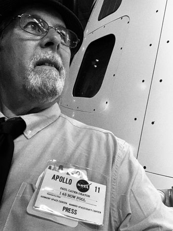 At a fundraising costume event at NASA's Space Center Houston, PCD went as - what else - a television newsman from the Apollo 11 period. Photo: Andach Mischela