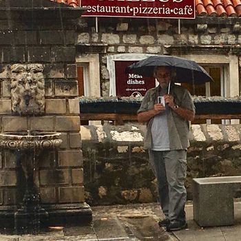 Even in the rain, Dubrovnik is "dripping" with charm. PCD filmed part of his "Wine Diving in Croatia" documentary in the fabled city in 2017. Photo: Andach Mischela