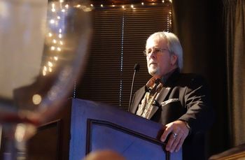 Paul speaks before the Texas Chapter of The Explorers Club at Austin's famed Headliners Club. It was in Austin that PCD began his long career in film/television production. Photo: Nancy McGee