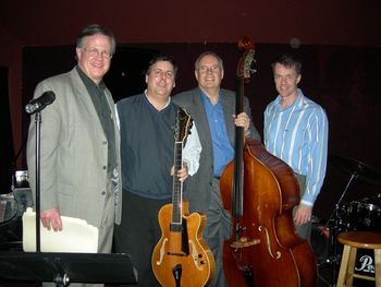 L to R: Ray Reach, Howard Paul, George Schek and Chris Russell after a gig at The Jazz Corner in Hilton Head, South Carolina.