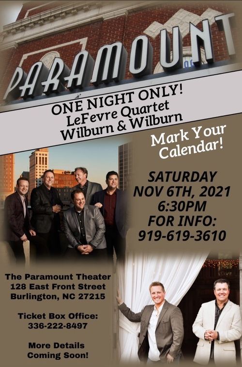 Concert Poster 11/6 - Burlington, NC