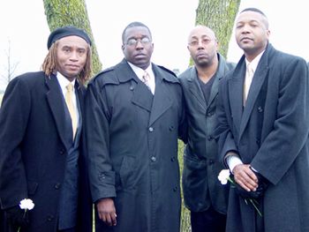 BROTHERS - Chazz Dixon, Jeff (PB) Muhammad, Deonte Baldwin & Gary Brown paying our last respect to PB's mom, Mrs Mosley.