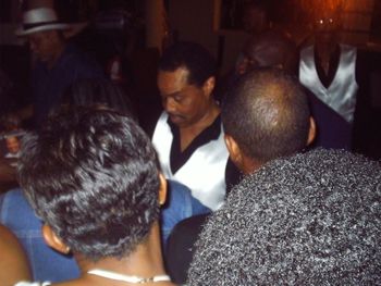 Mr. L.J. Reynolds, lead singer of the ledgendary Dramatics signing autographs after the show at Afrofest 2005, Milwaukee WI.